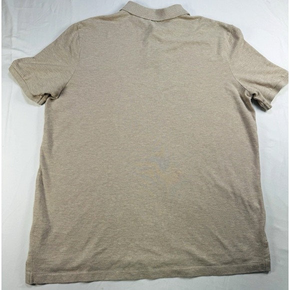 Polo Ralph Lauren Polo Shirt Mens Large Beige Classic Fit Pony Logo Short Sleeve - Picture 4 of 6